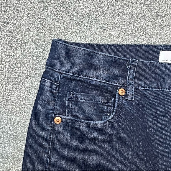 LOFT Modern Skinny Jeans Women’s Size 00 Blue Button Fly Ankle Denim - Picture 4 of 11